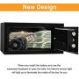 SamYerSafe Safe Box with Sensor Light,0.55 Cubic Feet Security Safe with Electronic Digital Keypad Money Safe Steel Construction Hidden with Lock，Wall or Cabinet Anchoring Design for Office Home Hotel