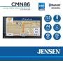 Jensen CMN86 6.8 inch LED Multimedia Touch Screen Double Din Car Stereo |Built-in Navigation | Push to Talk Assistant | Bluetooth | Steering Wheel Control | Front & Rear Camera Inputs | USB & microS