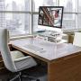 Egchi Clear Acrylic Monitor Stand 2 Tier, 5.5 Inches High Monitor Riser, Desk Organizer Shelf for Multi Media Computer PC Storage Laptop