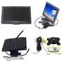 Podofo Wireless Vehicle 2 x Backup Cameras Parking Assistance System Ir Night Vision Waterproof Rear View Camera + 7'' Monitor for RV Truck Trailer Bus