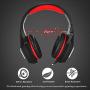 Xbox One Headset with Mic LED Light On Ear Gaming Headphone PS4,3.5mm Wired Gaming Headset for PC Mac Laptop Nintendo Switch Gamer Headphone (Red)
