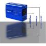 Bapdas 150W Car Power Inverter DC 12V to 110V AC Car Converter with 3.1A Dual USB Car Adapter-Blue
