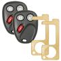 Keyless2Go Replacement for Keyless Entry Vehicles 3 Button LHJ011-Comes with Hero Touchless Key (2 Pack)