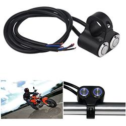 Handlebar Mount Switch, Waterproof Handlebar Switch High Low On Off Buttons Motorcycle Handlebar Switch 7/8inch 22mm Self-Return/Manual-Return Switch(A: Manual-Return Type)