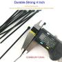HS Durable Plastic Zip Ties 4 Inch (Bulk-1000 Pack) Small Zip Ties Thin 18 Lbs Self-Locking Nylon Ties for Electronics Organizer, Wire Zip Ties Black