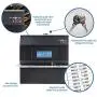 Pyramid Time Systems 3700 Heavy Duty Steel Time Clock and Document Stamp, Prints employee time & up to 14 pre-programmed messages, Made in the USA, Black