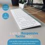 Macally Slim USB Wired Keyboard - Full Size 104 Key Layout & 16 Shortcut Keys - Plug & Play Keyboard for Mac and Windows PC - Scissor Keycaps for Smooth Typing - Mac Wired Keyboard with Numeric Keypad