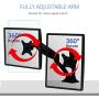 Loctek Dual Monitor Mount D5D, Full Motion Adjustable Gas Spring Desk mounts for 10-27 inches Screens, Clamp or Grommet Desktop Support