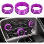 Thor-Ind AC Air Conditioner Volume Tune Knob Button Cover for Dodge Ram 1500 2500 3500 2013 2014-2018 for Dodge Challenger Charger Chrysler 300 300s 2015 2016 2017 2018 2019 2020 (Purple)