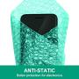 Fuxury Green Anti-Static Bubble Cushioning Wrap Roll Air Bubble Roll 2 Rolls 72 Feet Total,Perforated Every 12'',Included 20 Fragile Sticker Labels for Packaging Moving Shipping Boxes Supplies