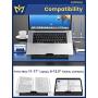 Laptop Stand, Adjustable Laptop Stand Riser, Foldable Desktop Notebook Holder Mount, Adjustable Eye-Level Ergonomic Design, Portable Laptop Riser for Computer PC Tablet Phone, Multi-Angle EURPMASK
