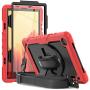 Case for Samsung Galaxy Tab A7 10.4 Inch 2020 with Pen Holder | Herize Rugged Durable Cover W/ Screen Protector Rotating Stand Hand Shoulder Strap for Galaxy A7 10.4 Inch SM-T505/SM-T500/SM-T507 | Red