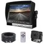 Backup Camera Monitor Kit Van, RV, Upgraded 175º Wide View Wired Infrared HD Small Rear View Cam 7 inch Adjustable Monitor Truck, Trailer, Bus, Oversize Vehicles