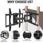 Mounting Dream TV Wall Mounts TV Bracket for 42-70 Inch TVs, Premium TV Mount, Full Motion TV Wall Mount with Articulating Arms, Max VESA 600x400mm and 100 LBS, Fits 16'', 18'', 24'' Studs MD2296-24K