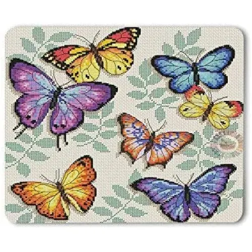 Moslion Butterfly Mouse Pad Colorful Leaves Animal Cute Nature Beautiful Gaming Mouse Mat Non-Slip Rubber Base Thick Mousepad for Laptop Computer PC 9.5x7.9 Inch