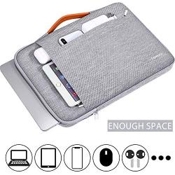 Ferkurn Chromebook Sleeve 11 11.6 Inch Laptop Case Waterproof with Handle Protective Bag Compatible with MacBook Air 11.6, Stream 11.6, MacBook Pro 13, Mac 12 Retina, Surface Pro X, Light Gray