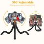 Phone Tripod, Anozer Flexible Tripod with Universal Clip&Cold Shoe Mount,Adjustable Mini Tripod Stand Holder Compatible with iPhone/Android/Camera/GoPro, iPhone Tripod for Live Streaming YouTube