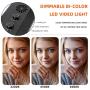 Bi-Color LED Video Filming Light with Tripod Stand 240x2 SMD Lamp Beads CRI 96+ 3200K~6000K Dimmable LED Soft Metal Shell Lighting Kit for Studio,YouTube,Product Photography,Video Shooting (2 Packs)
