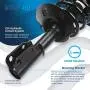 Detroit Axle - Front Strut & Complete Coil Spring Assembly Replacement for Buick Lesabre Cadillac Deville DTS Bonneville No Electrical Plug - 2pc Set