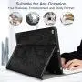 Keyboard Case for iPad 10.2 8th 7th Generation - JUQITECH Smart Case with Wireless Keyboard iPad 10.2'' 8th 2020 7th 2019 Slim Tablet Detachable Bluetooth Keyboard Stand Cover with Pencil Holder, Black