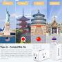3 Prong to 2 Prong Adapter, LENCENT Plug Extender, Wall Plug Splitter with 3 AC Outlets, Travel Power Adaptor for US to Japan Japanese Philippines-Type A, Cruise Ship Approved, 4 Pack