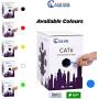 CAT6 Plenum Cable 1000ft (CMP) | Easy to Pull Fluke Tested Plenum Rated Wire | 23AWG Solid 550MHz, 4Pair 10Gigabit UTP Internet Cable, Available in Multi Colors (Blue)
