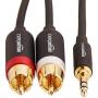 Amazon Basics 3.5mm to 2-Male RCA Adapter Audio Stereo Cable - 8 Feet