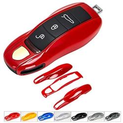 AeroBon 3-Piece Painted Key Cover/ Key Fob Shell Cover Compatible with Porsche Key Shell (MK1)