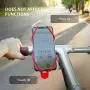 Bone Bike Tie 3, Universal Bike Phone Mount for Handlebar, Bicycle Motorcycle Phone Holder for iPhone 12 Pro Max Mini 11 Pro Max XS X XR SE 8 7 6 Plus, Galaxy Note10 9 S10 9 8, Phone 5.8”-7.2” (Red)