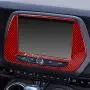 1 Piece Red Carbon Fiber 7'' Radio Screen Navigation Panel Trim Cover Decal Sticker for Chevrolet Camaro 2016-Present Accessories
