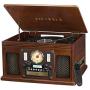 Victrola 8-in-1 Bluetooth Record Player & Multimedia Center, Built-in Stereo Speakers - Turntable, Wireless Music Streaming | Espresso