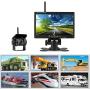 Wireless Car Backup Camera and Monitor Kit, Waterproof Night Vision Wireless Rear View Camera 7 Inch HD TFT LCD Monitor Parking System + Car Charger for 12V-24V Truck RV Trailer Camper Bus
