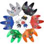 2 Pack N64 Controller, iNNEXT Classic Wired N64 Gamepad Joystick for Ultra 64 (Blue/Transparent Green)