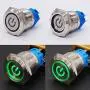 Twidec / 19mm Mounting Hole Latching Push Button Switch 1NO 1NC SPDT ON/OFF Silver Waterproof Stainless Steel Shell with 12V Green Power Symbol LED Lamp Ring for car modification Switch L-19-Power-T-G Twidec / 19mm Mounting Hole Latching Push Button Switch 1NO 1NC SPDT ON/OFF Silver Waterproof Stainless Steel Shell with 12V Green Power Symbol LED Lamp Ring for car modification Switch L-19-Power-T-G