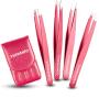 VARWANEO 4 PCS Eyebrow Tweezers for Women, Professional Precision Slant and Pointed Tip Tweezers Set Eyebrow Plucker Tools for Ingrown Hair, Hair Removal Tweezers with Leather Travel Case(rose red)
