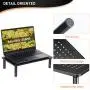 2 Pack Monitor Stand Riser - 3 Height Adjustable Monitor Stand for Laptop, Computer, PC, Printer, Mesh Metal Monitor Riser for Desktop Organizer