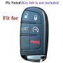 Alegender Qty(2) Rubber Smart Key Cover Case Holder for Jeep Grand Cherokee Chrysler 200 300 Dodge Durango Charger Challenger Journey 5 Buttons Remote Fob Key
