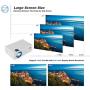 Living Enrichment Mini Projector, Built-in Dual Speaker and Full HD 1080p Movie Video Projector, 50000 Hours Life LED, Compatible with TV Stick, Video Games, HDMI, USB, TF, VGA, AUX, AV