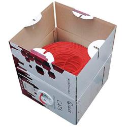 Newyork Cables 1000ft Cat6 Plenum | 100% Solid Bare Copper Wire 23AWG 4 Pair, 550MHz, Unshielded Twisted Pair (UTP), Cat 6 Ethernet Cable Plenum - Red