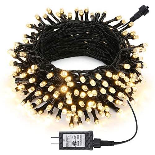 Lomotech Christmas Lights, 66Ft 200 LED String Lights(Upgraded Oversize Lamp Beads), 8 Modes, Timer Function, Connectable Fairy Twinkle Lights for Christmas, Garden, Holiday Decorations (Warm White)