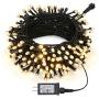 Lomotech Christmas Lights, 66Ft 200 LED String Lights(Upgraded Oversize Lamp Beads), 8 Modes, Timer Function, Connectable Fairy Twinkle Lights for Christmas, Garden, Holiday Decorations (Warm White)