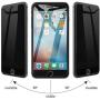 JETech Privacy Screen Protector for iPhone SE 2nd Generation, iPhone 8 and iPhone 7, Anti-Spy Tempered Glass Film, 2-Pack