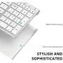 iClever BK10 Bluetooth Keyboard, Multi Device Keyboard Rechargeable Bluetooth 5.1 with Number Pad Ergonomic Design Full Size Stable Connection Keyboard for iPad, iPhone, Mac, iOS, Android, Windows