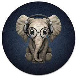 Pricetail Mouse Pad, Pretty Elephant Mouse Pads with Design, Non-Slip Mousepads, Waterproof Office Mousemat for PC Computers Laptop, 7.9 x 7.9 x 0.1 Inch