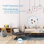 Mountable Surge Protector Power Strip JACKYLED 9.8ft 6 Outlets 4 USB Ports Electric Power Outlet with Right Angle Flat Plug Electric Long Extension Cord Power Charging Station for Home Office White