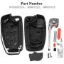 Keyless Entry Remote Key Fob for Audi A3 A4 A6 A8 TT Q7 S6 Quattro, 4 Button Entry Remote Control Replacement for MYT8Z0837231, 4D0837231E, 4D0837231P (NO Chips)