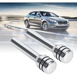 Qiilu 2Pcs Car Lock Knob, Universal Car Truck Aluminum Interior Door Lock Knob Pins Cover(Silver)