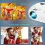 WiFi Projector, DIWUER Newest 4500 Lux Mini Portable Projector for Outdoor Movies, Support Wireless/ USB Cable Mirroring, Compatible with TV Stick, PS4, iPhone, Android, Windows