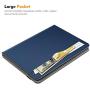 Fintie Folio Case for New iPad 8th Gen (2020) / 7th Generation (2019) 10.2 Inch - Multi-Angle Viewing Soft TPU Smart Stand Back Cover with Pocket, Pencil Holder, Auto Wake/Sleep, Navy