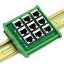 Electronics-Salon RJ45 8P8C 9-Way Buss Board DIN Rail Mount Interface Module.